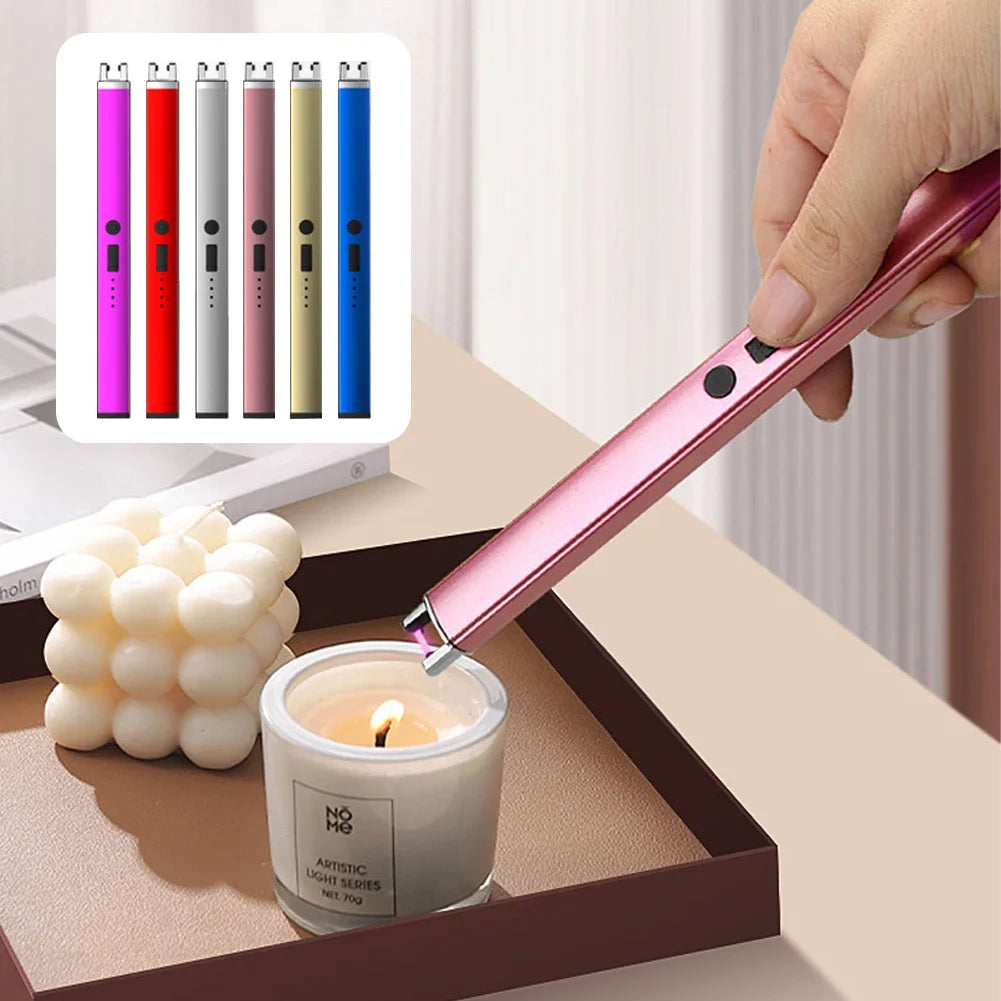 Electric Arc Ignition Windproof Pulse Flameless Plasma Ignition Candle Lighters USB Rechargeable Lighter Kitchen Outdoor BBQ